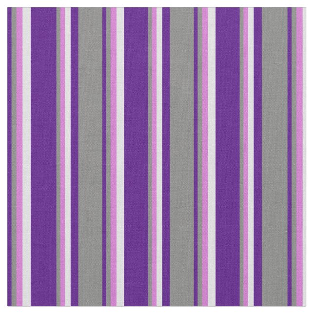 Tissu Motif Indigo, Grey, Orchid & Lavender Lines (Fermer)
