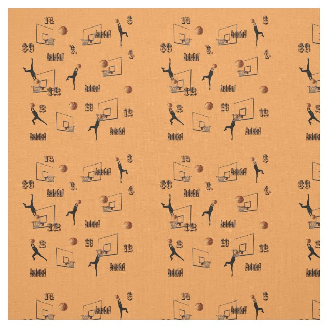 Tissu Motif Inspiration de basket-ball, (Échantillon)
