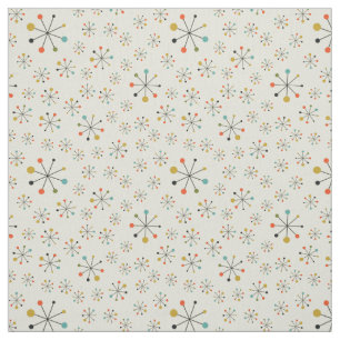 Tissu Motif inspiré atomique de la moitié du siècle