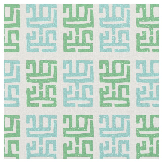 Tissu Motif inspiré par l'impression de boue| Blanc/Vert (Fermer)