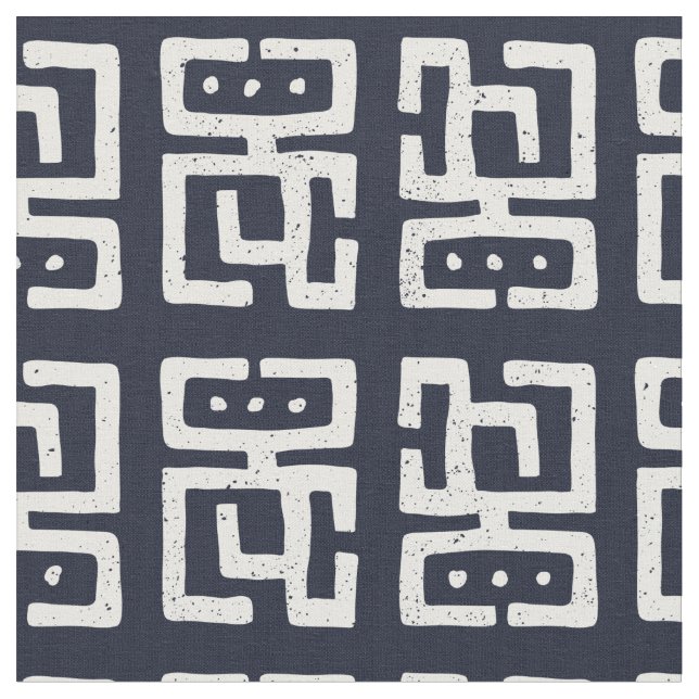 Tissu Motif inspiré par l'impression de boue| Noir/Blanc (Fermer)