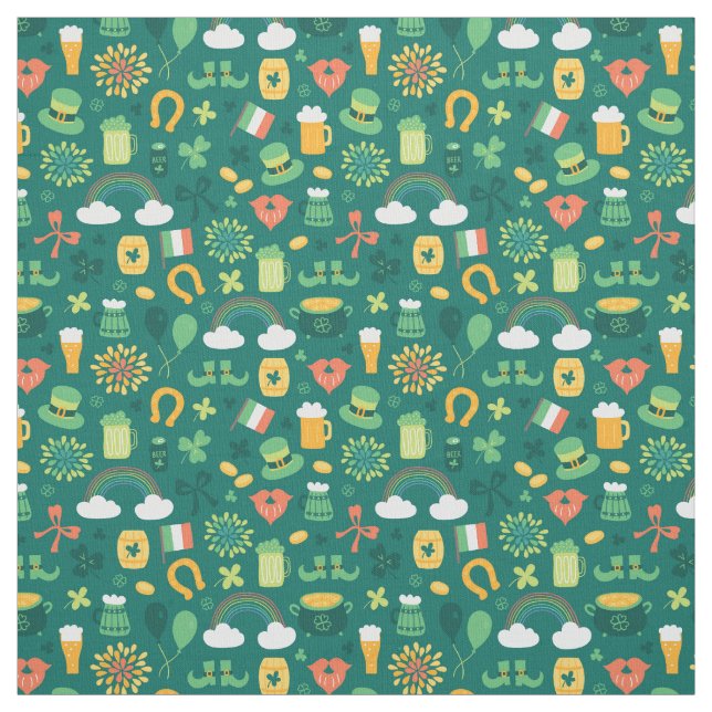 Tissu Motif irlandais mignon d'icône (Échantillon)