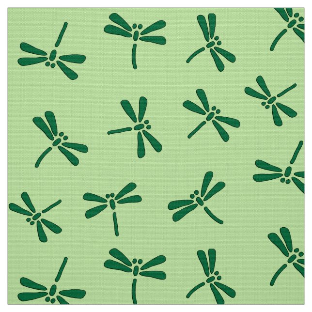 Tissu Motif japonais de libellules, Jade vert clair (Échantillon)