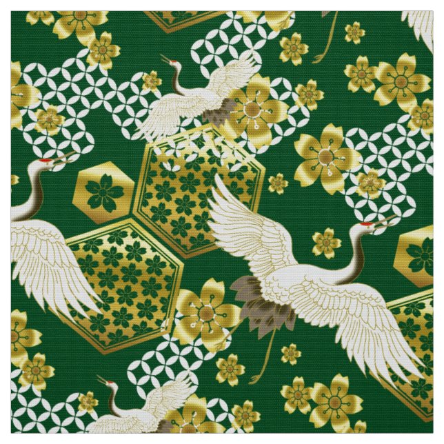 Tissu motif japonais Kimono (Échantillon)