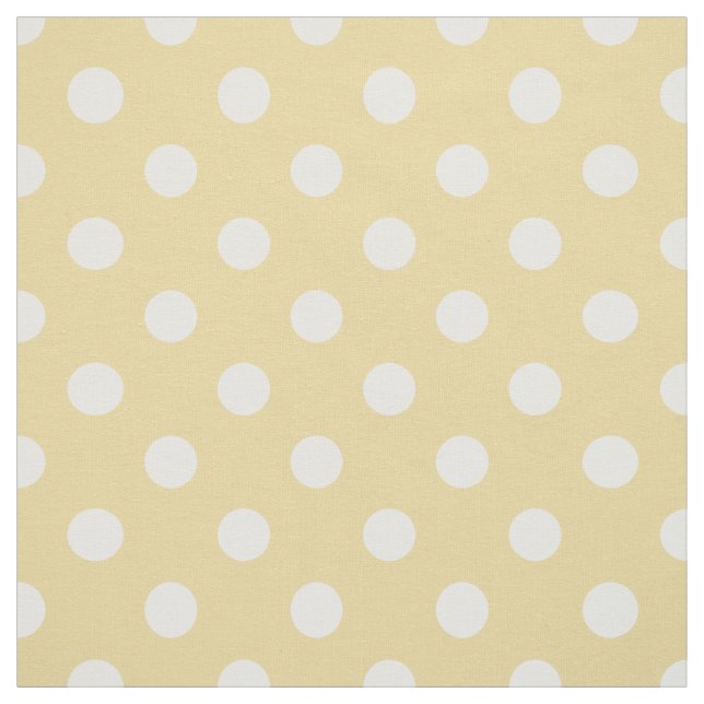 Tissu motif jaune blanc pois (Échantillon)