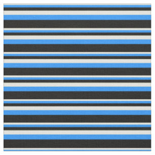 Tissu Motif jaune clair, bleu et noir