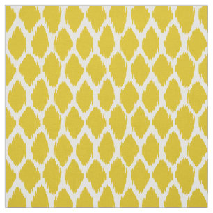 Tissu Motif jaune d'Ogee de moutarde