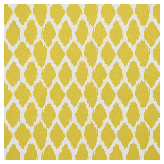 Tissu Motif jaune d'Ogee de moutarde (Échantillon)