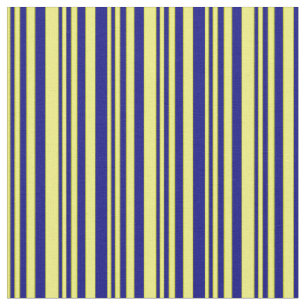 Tissu Motif jaune et bleu des bandes