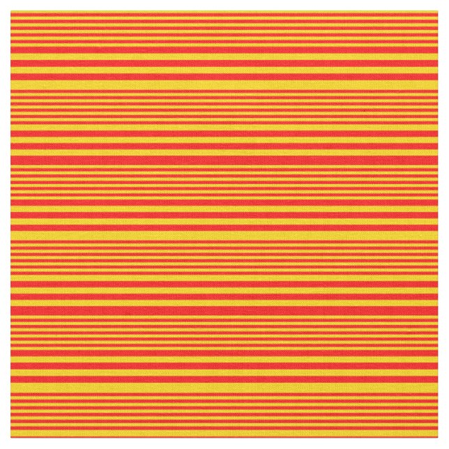 Tissu Motif jaune et rouge trié/lié (Fermer)
