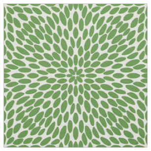 Tissu Motif joli dessiné à la main vert