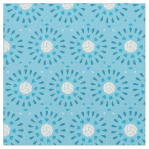 Tissu Motif Kaleidoscope à billes bleues