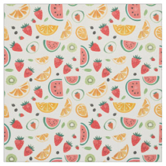 Tissu Motif Kiwi & Botanique