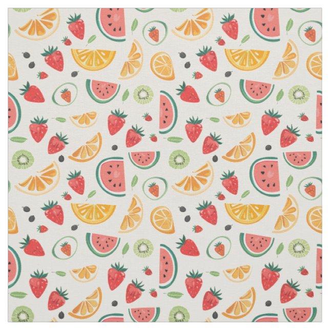 Tissu Motif Kiwi & Botanique  (Échantillon)