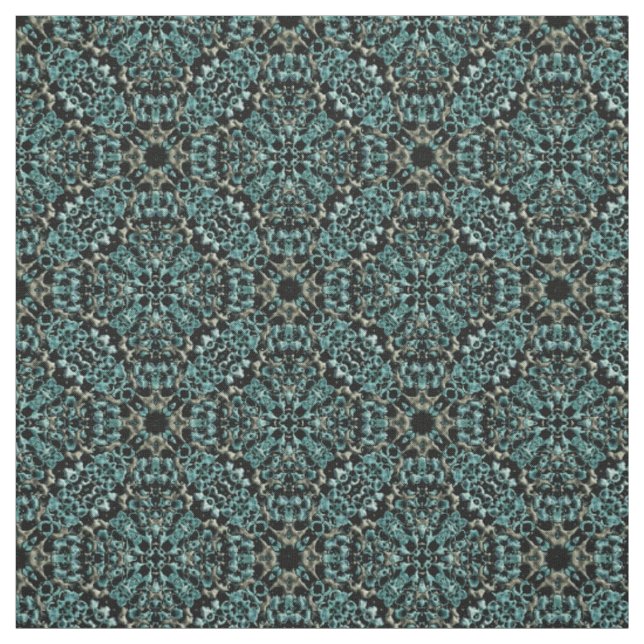 Tissu Motif Knit turquoise et gris (Échantillon)