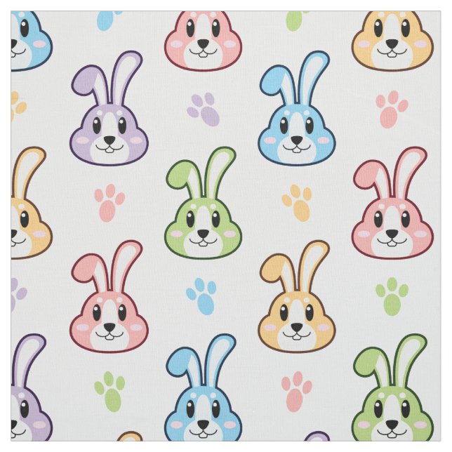 Tissu Motif lapin lapin de Pâques | Vacances (Échantillon)