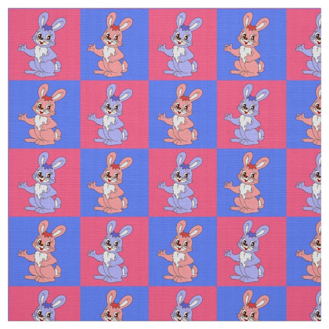 Tissu Motif lapin mou (Échantillon)