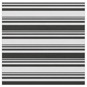 Tissu Motif Lavande et bandes de couleur noire