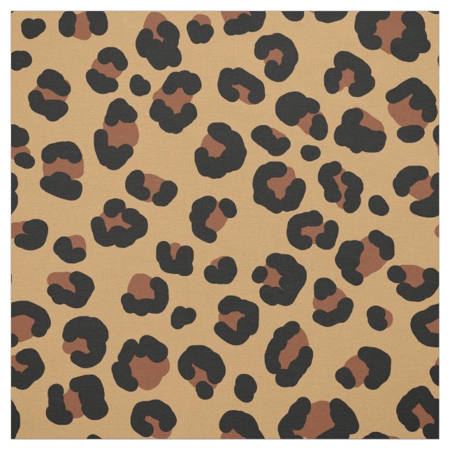 Tissu motif léopard brun et jaune (Échantillon)