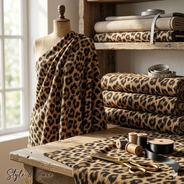 Tissu Motif Léopard Tendance Unique Élégant (Trendy Leopard Pattern Unique Stylish Fabric)