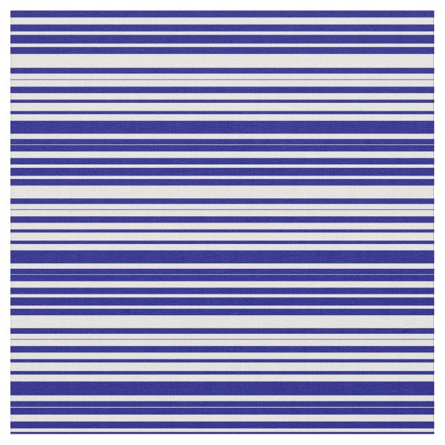 Tissu Motif Lignes bleues et blanches (Fermer)