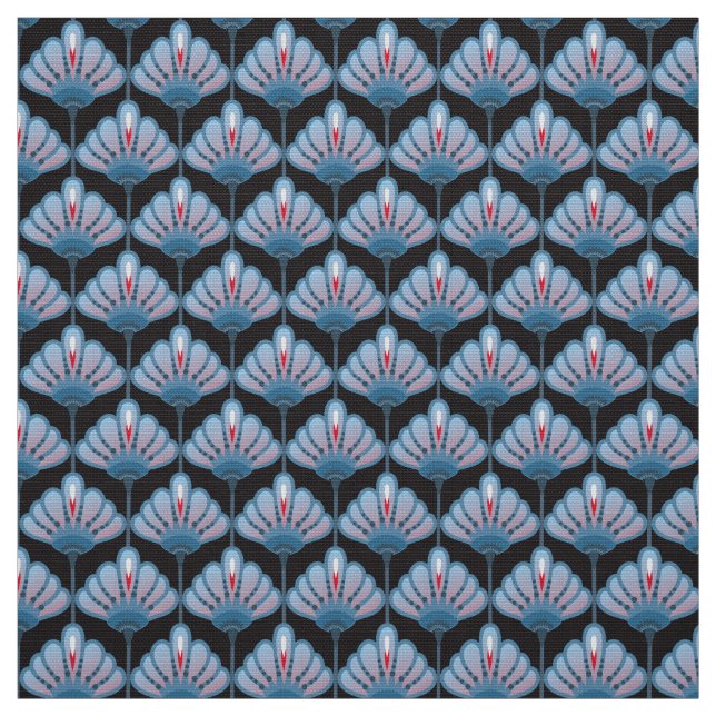 Tissu Motif Lily Art Déco (Échantillon)