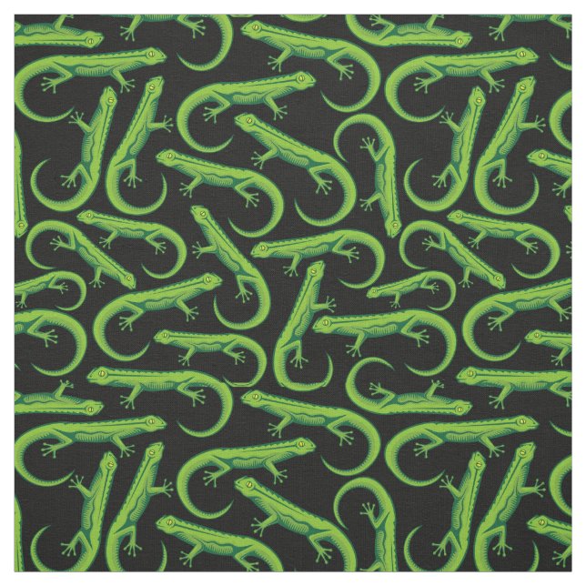 Tissu Motif Lizard vert (Échantillon)