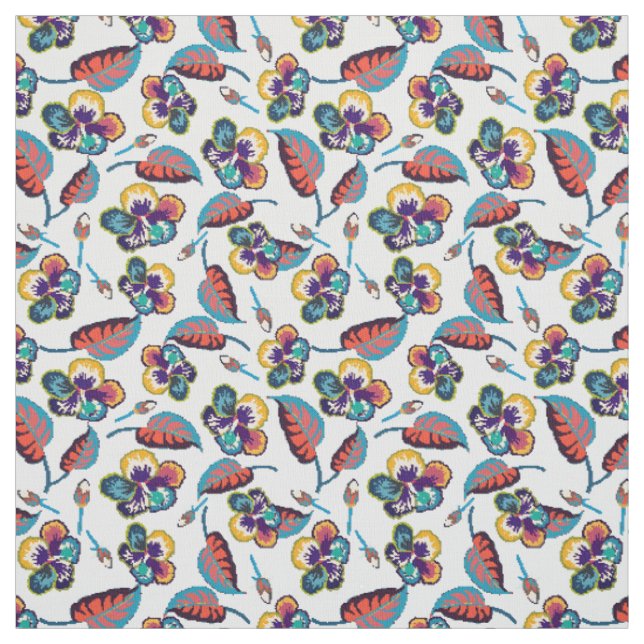 Tissu Motif lumineux de ketmie (Échantillon)