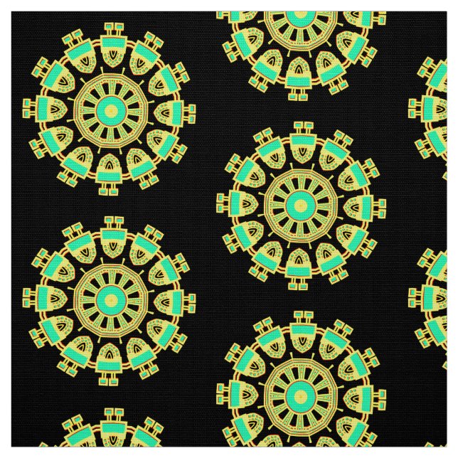 Tissu Motif Mandala 110714(01) (Échantillon)