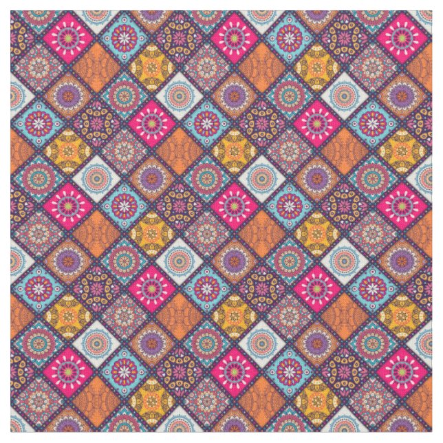 Tissu Motif Mandala/Carrelage marocain (Fermer)