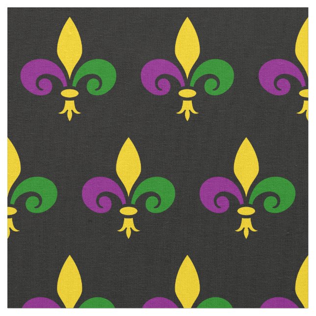 Tissu Motif mardi herbe fleur de lis (Fermer)