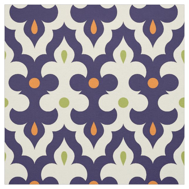 Tissu Motif marocain d'arabesque de Paisley de damassé (Échantillon)