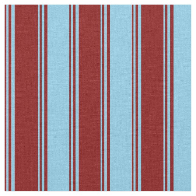 Tissu Motif Maroon & Sky Blue Lines (Fermer)