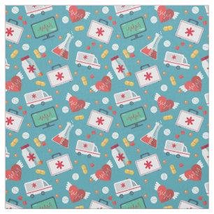 Tissu Motif Médicale d'icône