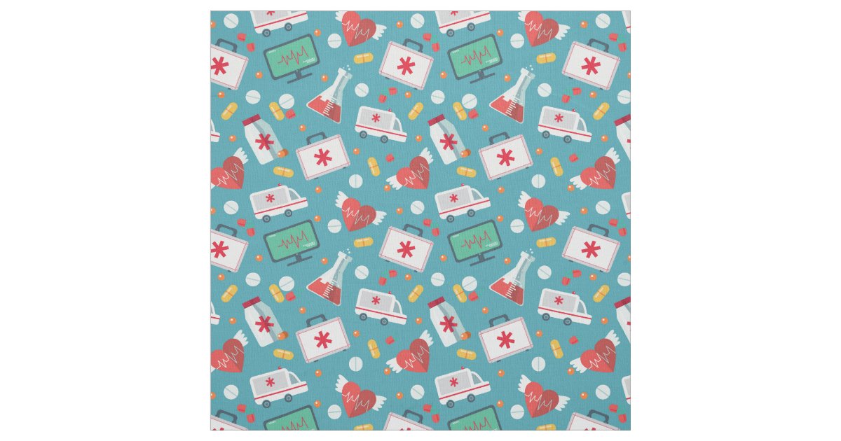Tissu Motif Médicale d