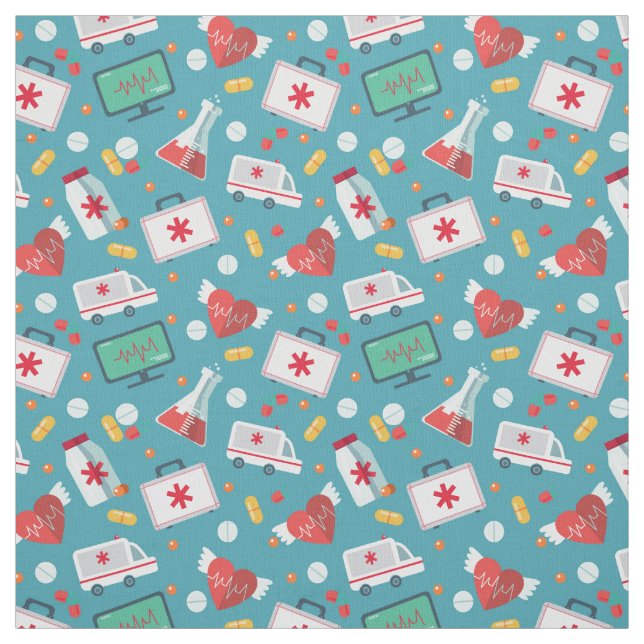 Tissu Motif Médicale d'icône (Échantillon)