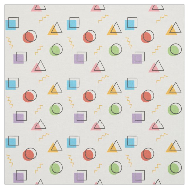 Tissu Motif Memphis Abstrait (Échantillon)