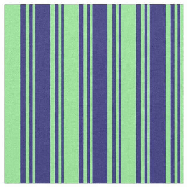 Tissu Motif Midnight Blue & Light Green Lines (Fermer)