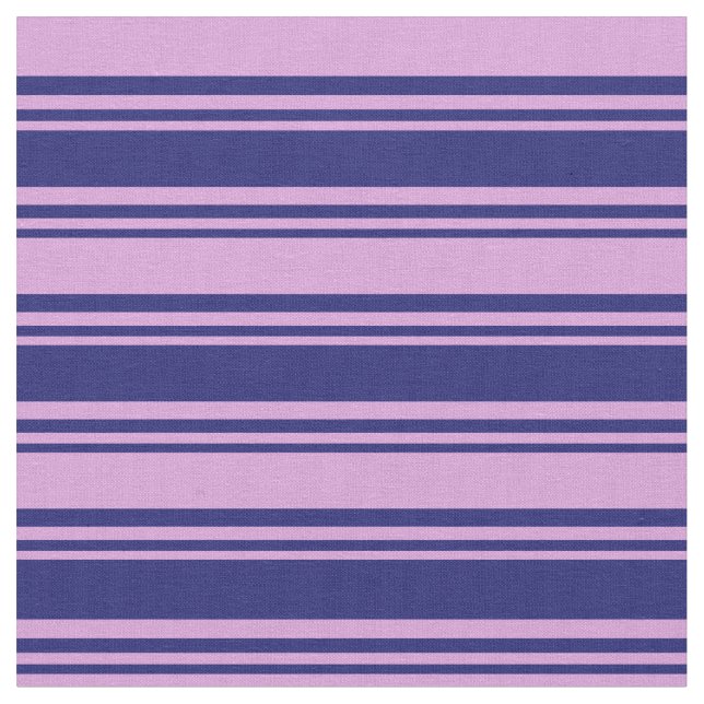 Tissu Motif Midnight Blue & Plum Lines (Fermer)
