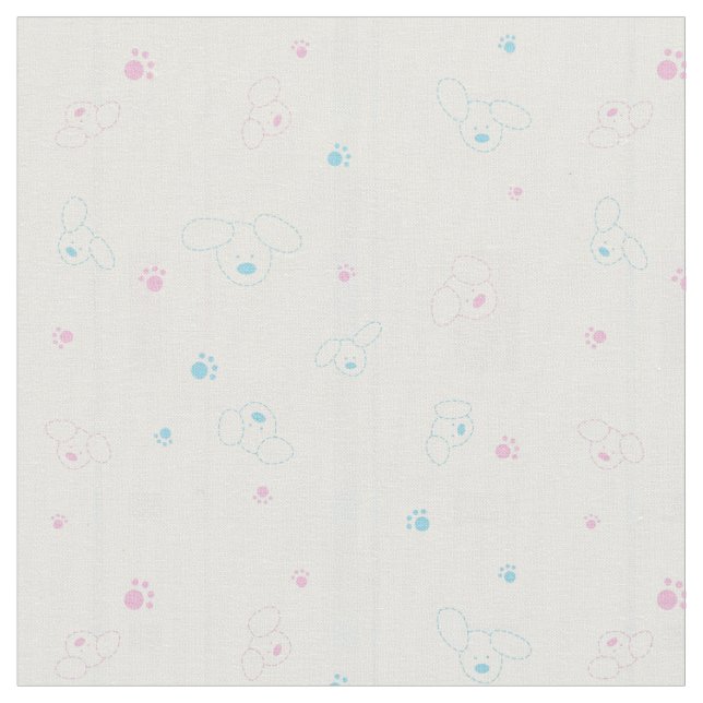 Tissu Motif mignon avec des chiens (Fermer)