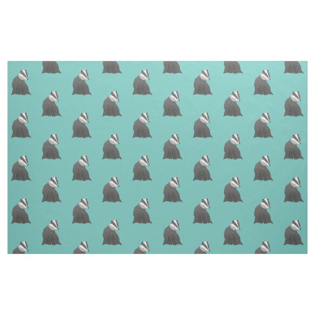 Tissu Motif mignon de blaireau (Fat Quarter)