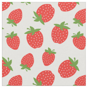 Tissu Motif mignon de fraise