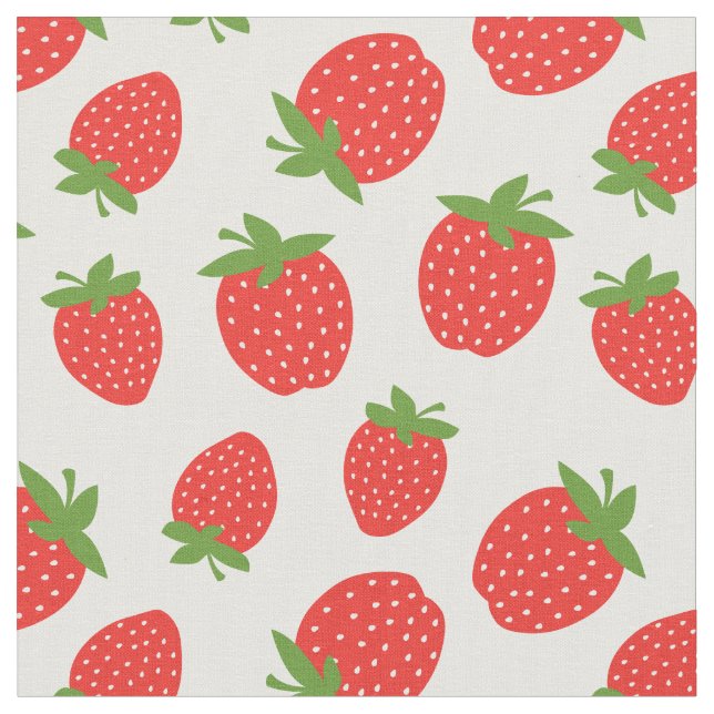 Tissu Motif mignon de fraise (Fermer)