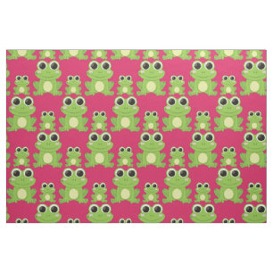 Tissu Motif mignon de grenouilles