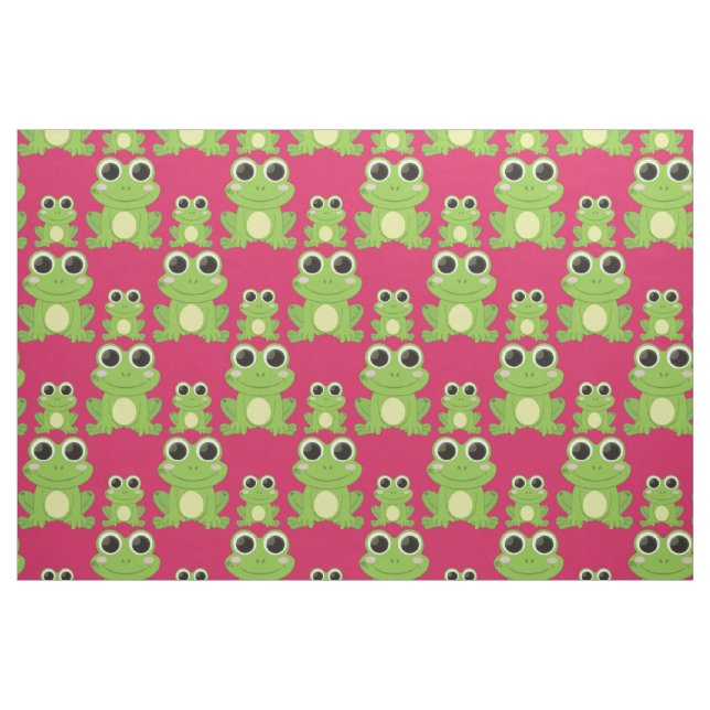 Tissu Motif mignon de grenouilles (Yard)