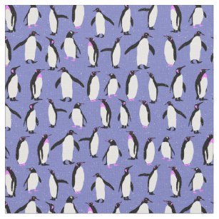 Tissu Motif mignon de pingouin d'hiver