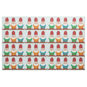Tissu Motif mignon du gnome trois