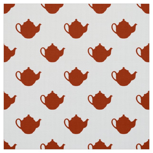 tissu motif mignon petite théière (Échantillon)