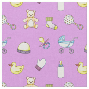 Tissu Motif mignon pour baby shower