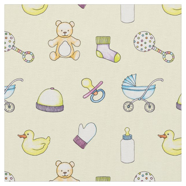 Tissu Motif mignon pour une fête de bébé (Fermer)